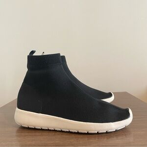 A New Day Randi Hi Top Knit Sock Sneakers Black Sz 7.5